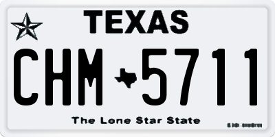 TX license plate CHM5711