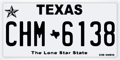 TX license plate CHM6138