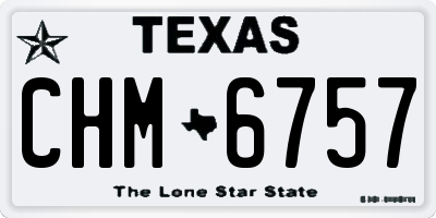 TX license plate CHM6757