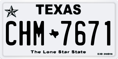 TX license plate CHM7671