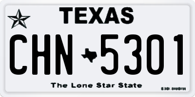 TX license plate CHN5301