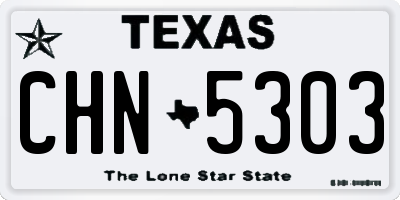 TX license plate CHN5303