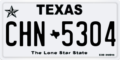 TX license plate CHN5304