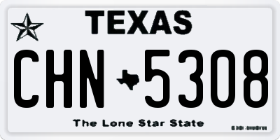 TX license plate CHN5308