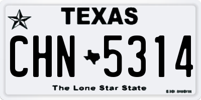 TX license plate CHN5314