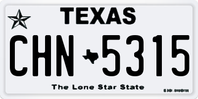 TX license plate CHN5315