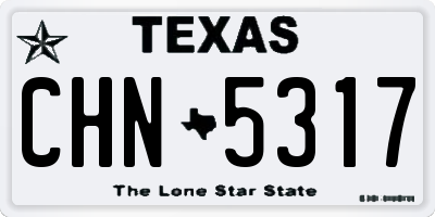 TX license plate CHN5317