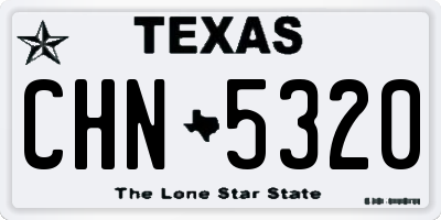 TX license plate CHN5320