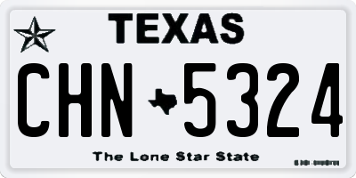 TX license plate CHN5324