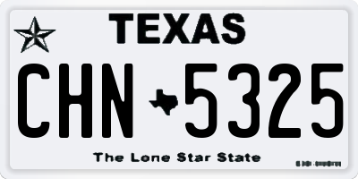 TX license plate CHN5325