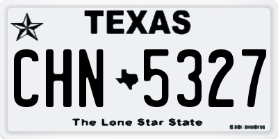 TX license plate CHN5327