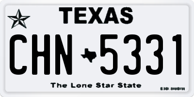 TX license plate CHN5331
