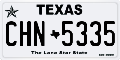 TX license plate CHN5335