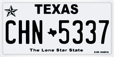 TX license plate CHN5337
