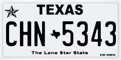 TX license plate CHN5343