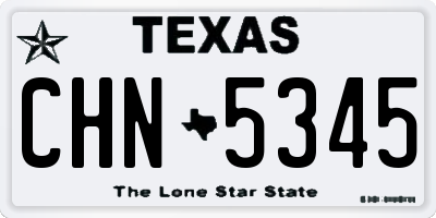 TX license plate CHN5345