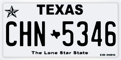 TX license plate CHN5346
