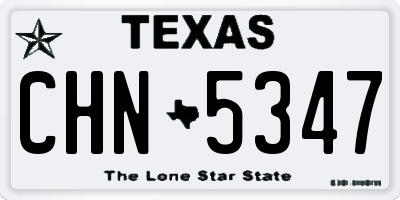 TX license plate CHN5347