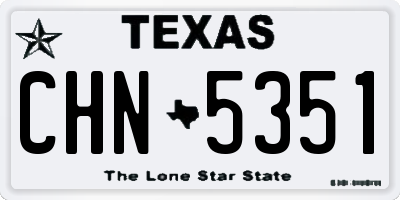 TX license plate CHN5351