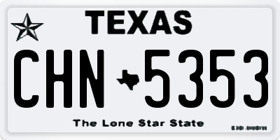 TX license plate CHN5353