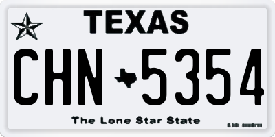 TX license plate CHN5354