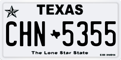 TX license plate CHN5355