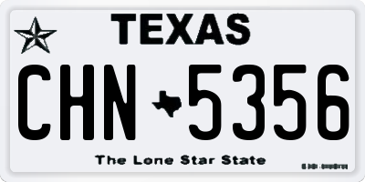 TX license plate CHN5356