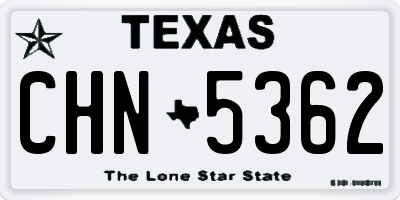 TX license plate CHN5362