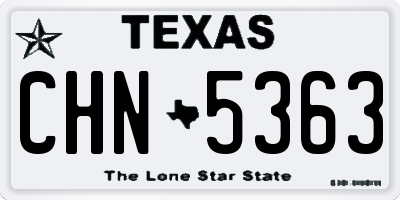 TX license plate CHN5363