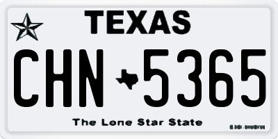 TX license plate CHN5365