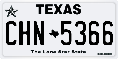 TX license plate CHN5366