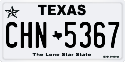 TX license plate CHN5367