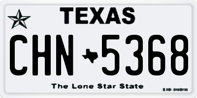 TX license plate CHN5368