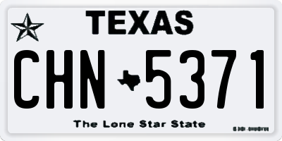 TX license plate CHN5371