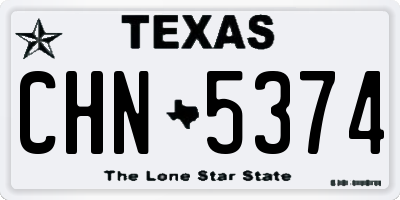 TX license plate CHN5374