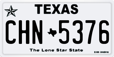 TX license plate CHN5376