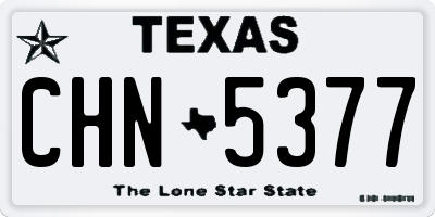 TX license plate CHN5377