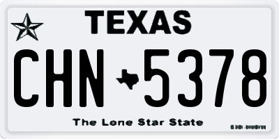 TX license plate CHN5378