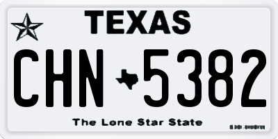 TX license plate CHN5382