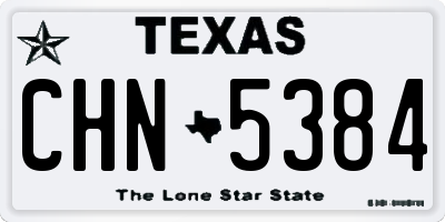 TX license plate CHN5384