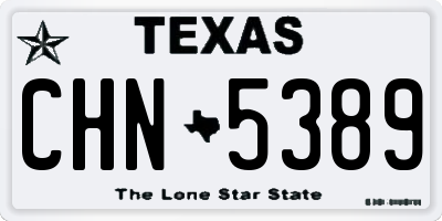 TX license plate CHN5389