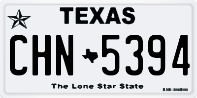 TX license plate CHN5394
