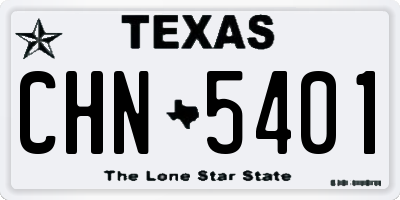 TX license plate CHN5401
