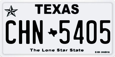 TX license plate CHN5405