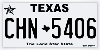 TX license plate CHN5406