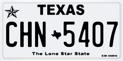 TX license plate CHN5407
