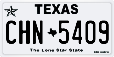 TX license plate CHN5409