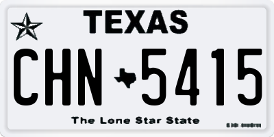 TX license plate CHN5415