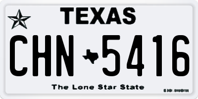 TX license plate CHN5416