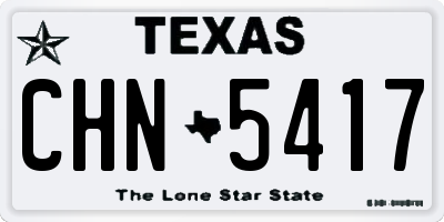 TX license plate CHN5417